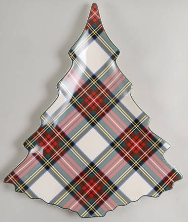 Plaid 16" Christmas Tree Platter