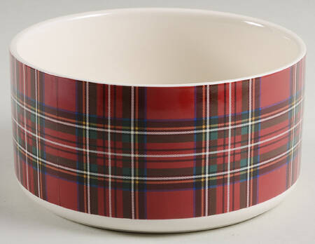 Plaid Small Pet Bowl