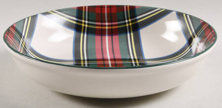 Plaid Individual Pasta Bowl