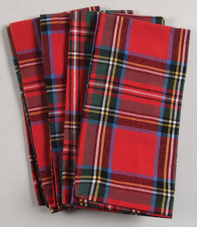 Plaid Cloth Napkin - Set of 4
