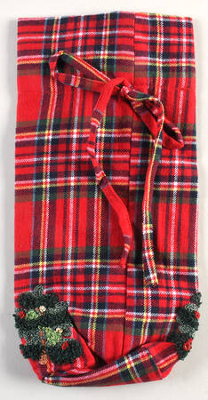 Plaid Cloth Wine Bag