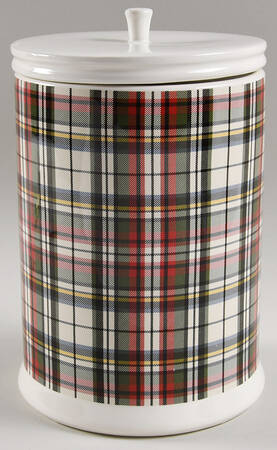 Plaid Cookie Jar & Lid