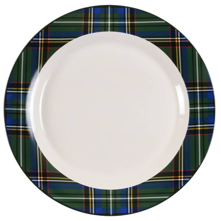 Plaid Dinner Plate