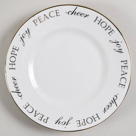 Holiday Peace and Joy Salad Plate