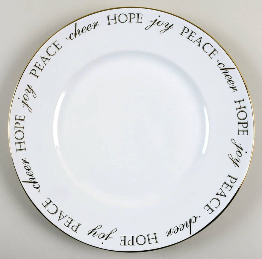 Holiday Peace and Joy Dinner Plate