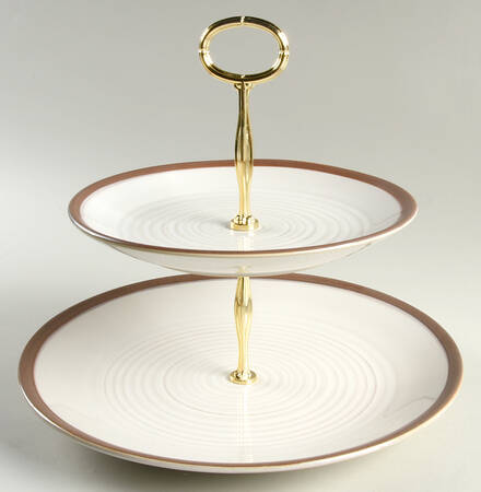Carmen 6 5/8"-10"  2 Tiered Serving Tray (Dp, Sp) HC
