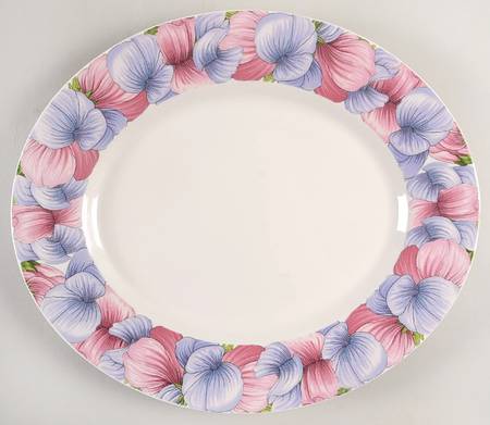 Botanic Blooms 14" Oval Serving Platter