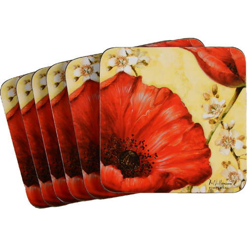 Coasters Square Corkback Coaster - Set of 6