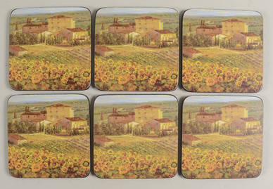 Coasters Square Corkback Coaster - Set of 6