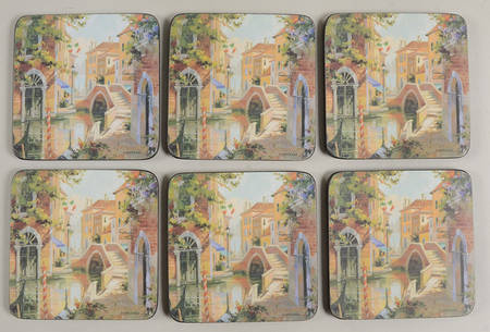 Coasters Square Corkback Coaster - Set of 6
