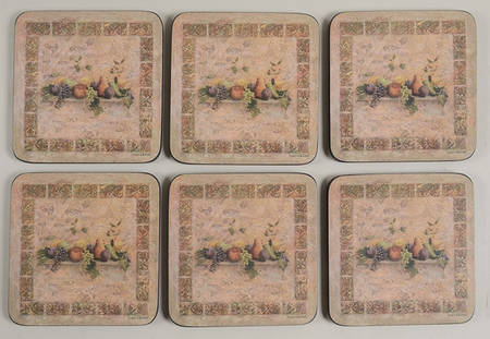 Coasters Square Corkback Coaster - Set of 6