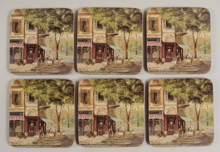 Coasters Square Corkback Coaster - Set of 6