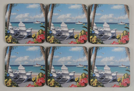 Coasters Square Corkback Coaster - Set of 6