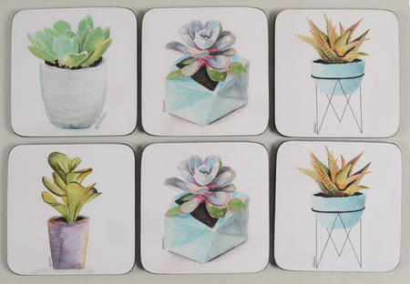 Coasters Square Corkback Coaster - Set of 6