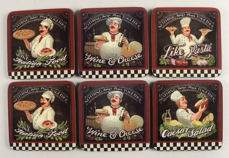 Coasters Square Corkback Coaster - Set of 6