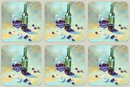 Coasters Square Corkback Coaster - Set of 6