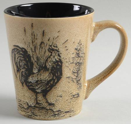 Homespun Rooster Mug by Pfaltzgraff