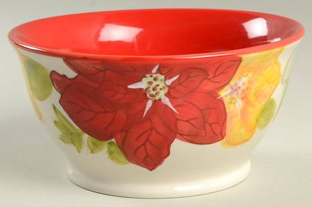 Poinsettia Soup/Cereal Bowl
