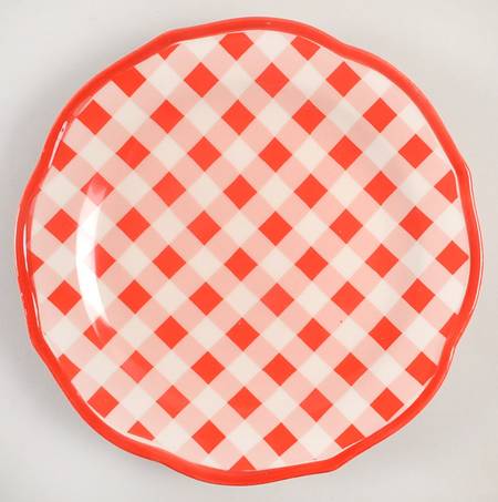 Charming Check Salad Plate