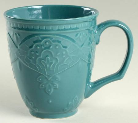 Farmhouse Lace Ocean Teal Mug