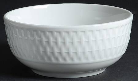 White Crown Weave Soup/Cereal Bowl