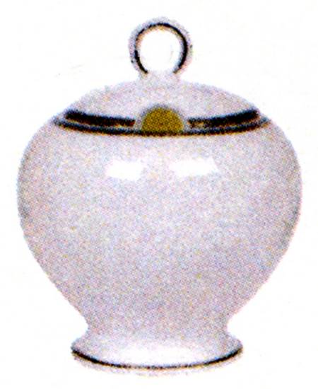 Nathalie Platinum Sugar Bowl & Lid
