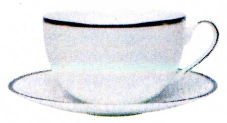 Nathalie Platinum Flat Cup & Saucer Set