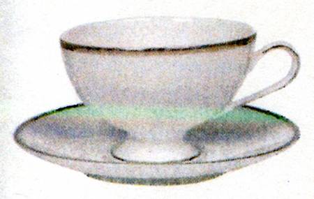 Nathalie Platinum Footed Cup & Saucer Set