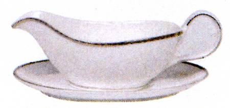 Nathalie Platinum Gravy Boat & Underplate