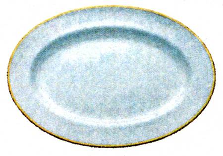 Nathalie Gold 15" Oval Serving Platter