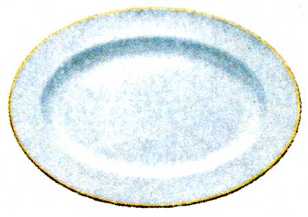 Nathalie Gold 12" Oval Serving Platter
