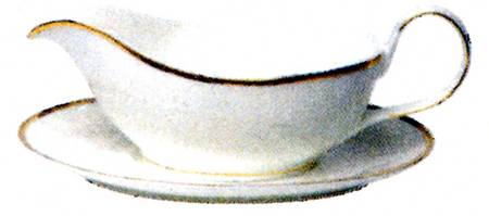 Nathalie Gold Gravy Boat & Underplate