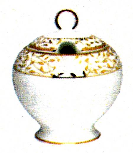 Cecilie Gold Sugar Bowl & Lid