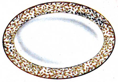Cecilie Gold 16" Oval Serving Platter