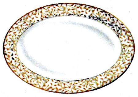 Cecilie Gold 12" Oval Serving Platter