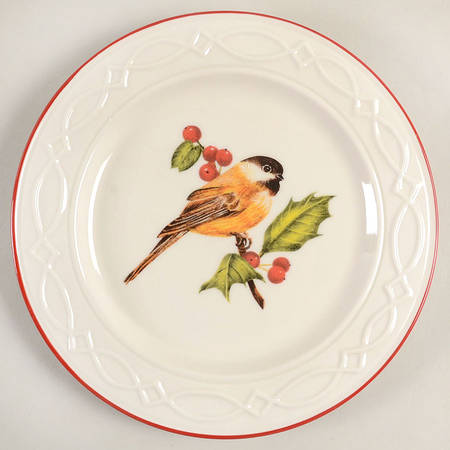 Winter Birds Salad/Dessert Plate