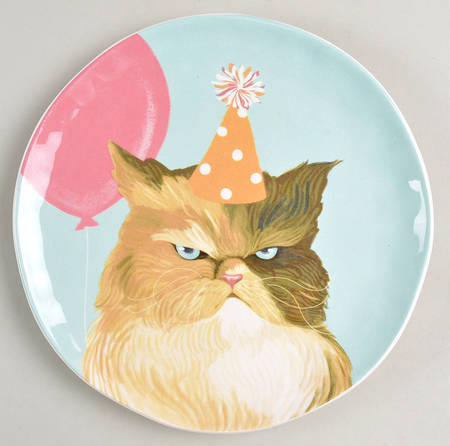 Party Cats Salad/Dessert Plate