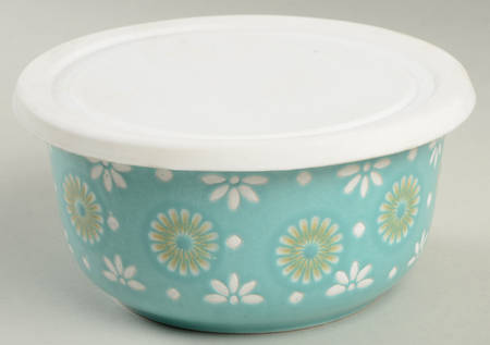 Antigua 5" Storage Bowl Ceramic with Plastic Lid