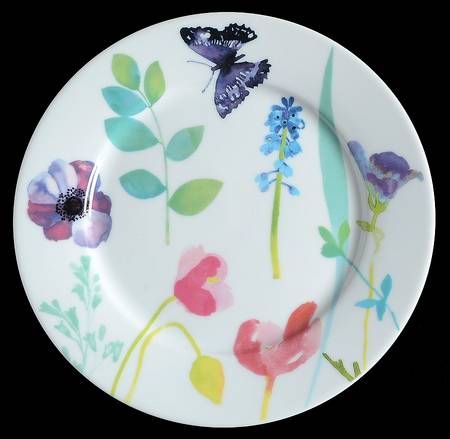 Water Garden Butterfly Salad Plate