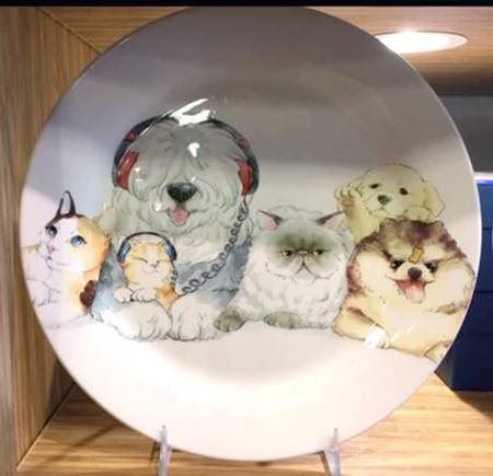 Cats and Dogs Family Salad Plate