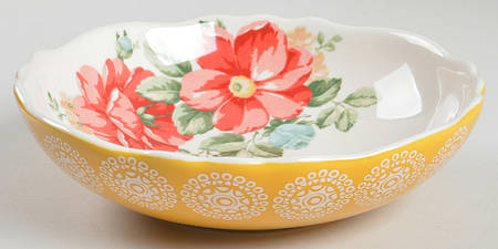 Vintage Floral 7" Individual Pasta Bowl