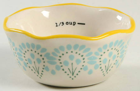 Vintage Floral 1/3 Cup Measuring Cup
