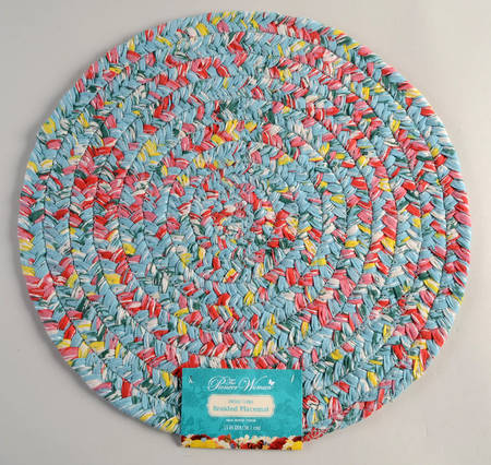 Vintage Floral Round Fabric Placemat