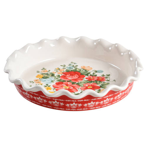 Vintage Floral 10" Pie Baking Plate