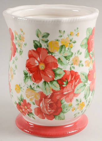 Vintage Floral Medium Canister No Lid