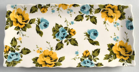 Vintage Floral 12" Rectangular Serving Platter
