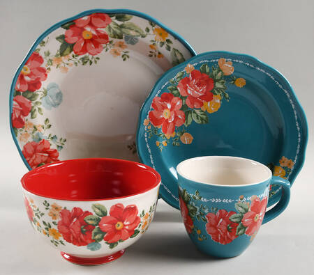 Vintage Floral 4 Piece Place Setting