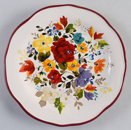 Timeless Floral Salad Plate
