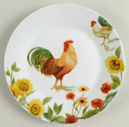 Garden Rooster Salad Plate
