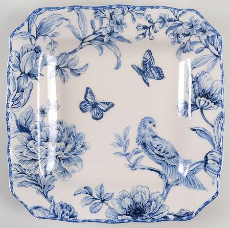 Adrianna Blue Square Salad Plate